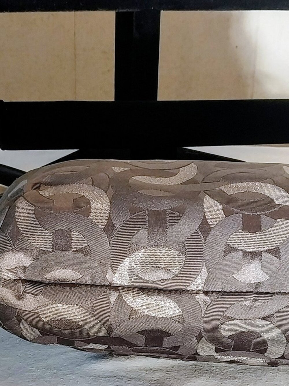 Coach Kristin Op Art Charcoal Gray/Silver Signature Hobo Crossbody Handbag - Picture 4 of 12